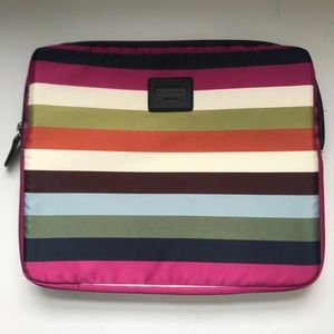 Coach laptop sleeve with stripes